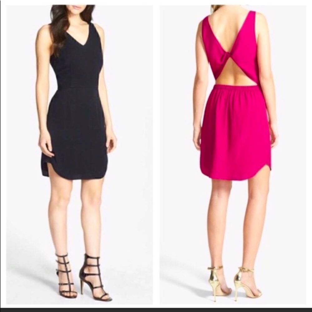 Chelsea28 Twist Back Little Black Dress size M